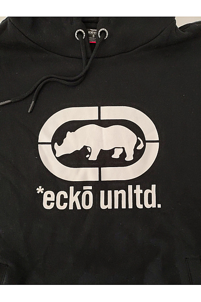 Eckō Unltd. Pánská černá bavlněná mikina s kapucí a potiskem Velikost S | Eckō Unltd. | obrázek 4