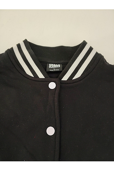 URBAN CLASSICS Černobílá bavlněná baseballová bomber bunda Velikost L | URBAN CLASSICS | obrázek 4