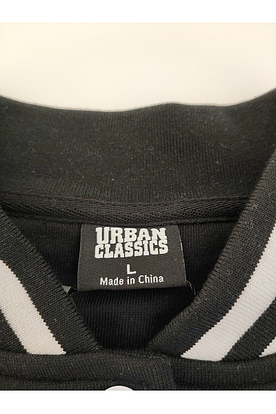 URBAN CLASSICS Černobílá bavlněná baseballová bomber bunda Velikost L | URBAN CLASSICS | obrázek 5