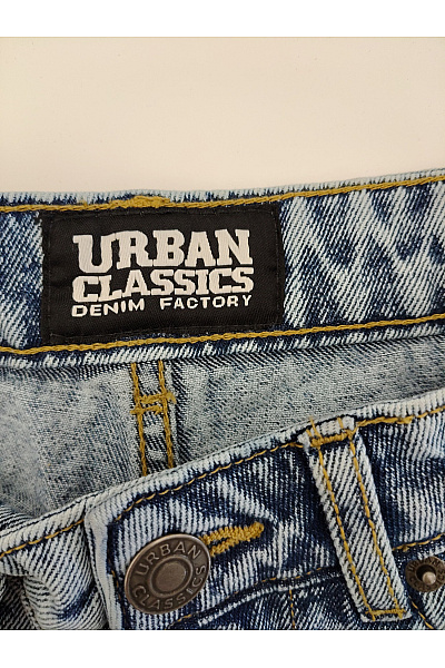 URBAN CLASSICS Modré džínové bermudy s vysokým pasem Vel. XS | URBAN CLASSICS | obrázek 5
