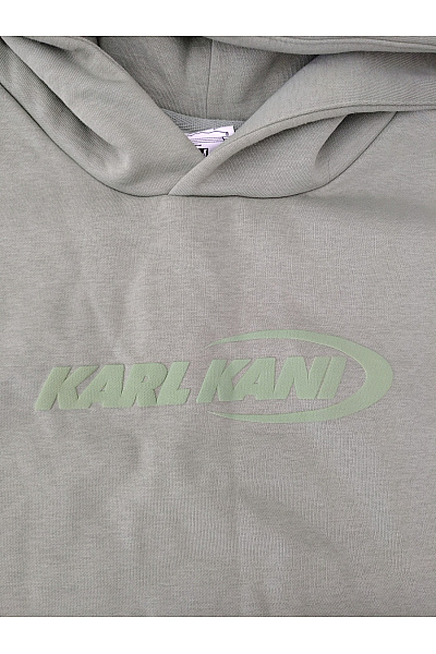 KARL KANI Pánská khaki bavlněná mikina s kapucí a klokaní kapsou Velikost M | KARL  KANI | obrázek 3