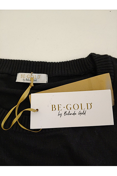 Belinda Gold Černý dámský pulovr basic Vel. EU 48 | Belinda Gold | obrázek 4