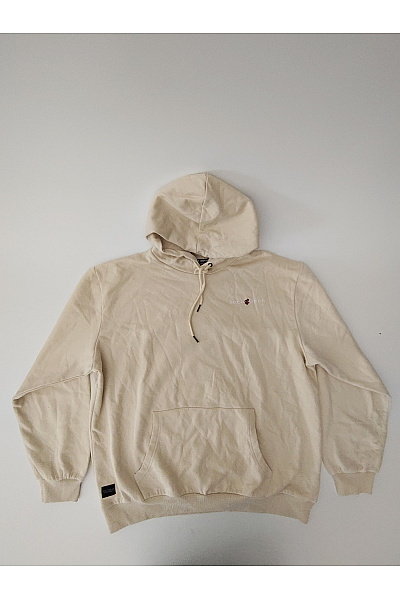 ROCAWEAR Béžová Bavlněná Mikina S Kapucí A Klokaní Kapsou Vel. US 4XL