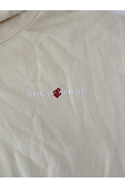 ROCAWEAR Béžová bavlněná mikina s kapucí a klokaní kapsou Vel. US 4XL | ROCAWEAR | obrázek 3