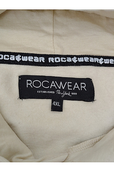 ROCAWEAR Béžová bavlněná mikina s kapucí a klokaní kapsou Vel. US 4XL | ROCAWEAR | obrázek 8