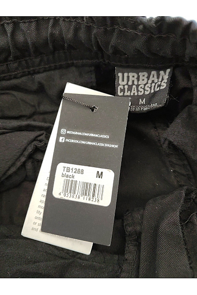URBAN CLASSICS Pánské černé bavlněné cargo jogger kalhoty s kapsami Vel. M | URBAN CLASSICS | obrázek 8