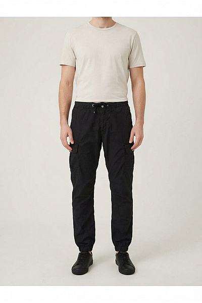 URBAN CLASSICS Pánské černé Bavlněné Cargo Jogger Kalhoty S Kapsami Vel. M