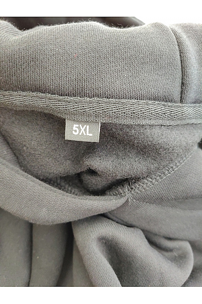 Pánská černá bavlněná mikina s kapucí přes hlavu Vel. 5XL | Unimoda | obrázek 6