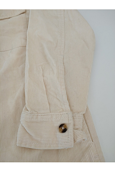 URBAN CLASSICS Béžová manšestrová košilová bunda oversize Vel. M | URBAN CLASSICS | obrázek 2