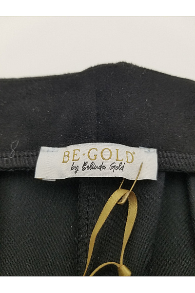 Belinda Gold Černé elegantní úpletové kalhoty s vysokým pasem Vel. DE 34 | Belinda Gold | obrázek 5
