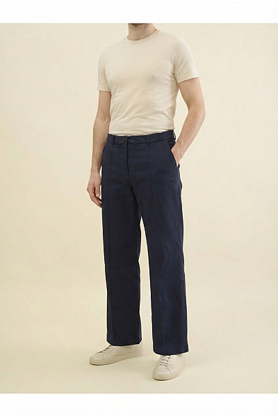 Judith Williams Modré Elegantní Business Kalhoty S Puky Vel. UK 20