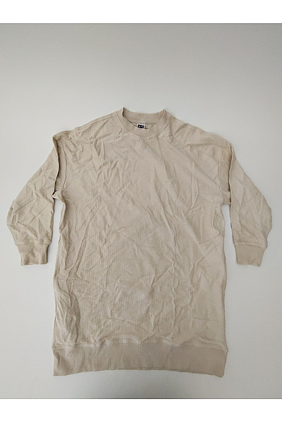 URBAN CLASSICS Béžové Bavlněné Tričko S Dlouhým Rukávem Basic Velikost XL