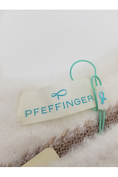 PFEFFINGER Hnědý pletený pulovr s výstřihem do V podzimní Vel. DE 40 | PFEFFINGER | obrázek 4