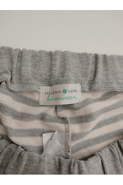 HELENA VERA Dámské pruhované pyžamové kalhoty šedé Vel. EU 36/38 | HELENA VERA | obrázek 5