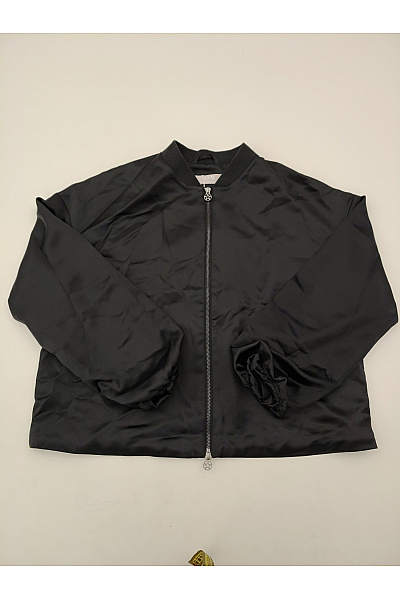 THOM By Thomas Rath Černá Bomber Bunda Se Zipem Krátká Přechodová Vel. DE 40