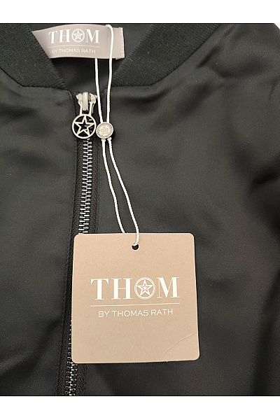THOM By Thomas Rath Černá bomber bunda se zipem krátká přechodová Vel. DE 40 | THOM By Thomas Rath | obrázek 5