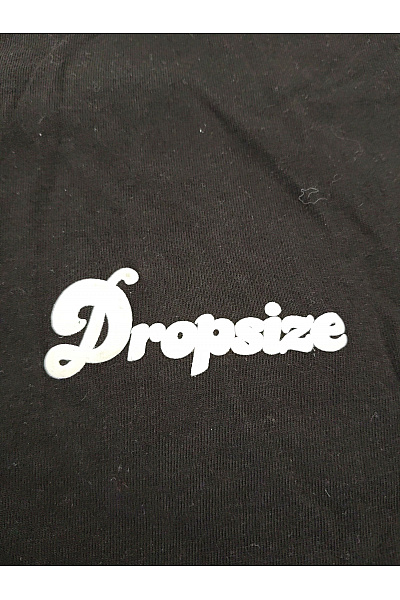 Dropsize Černé bavlněné tričko s krátkým rukávem a nápisem Vel. M | Dropsize | obrázek 2
