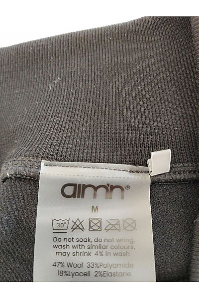aimn Černé široké kalhoty s vysokým pasem Vel. M | aimn | obrázek 6