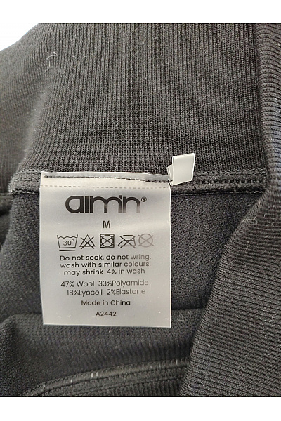 aimn Černé široké kalhoty s vysokým pasem Vel. M | aimn | obrázek 7