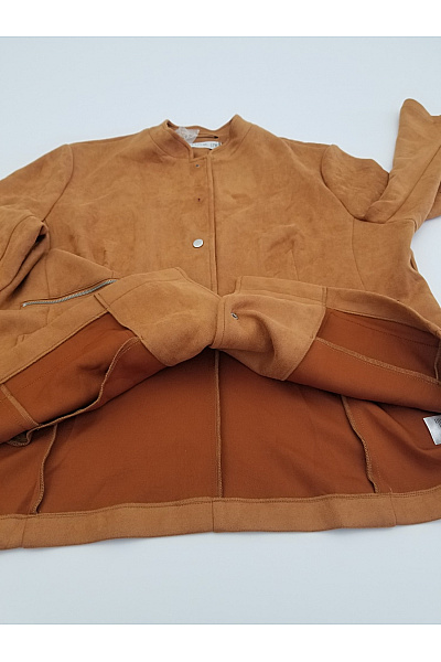 COUTURE LINE Dámská hnědá semišová přechodová bunda se zipem Vel. 48 | COUTURE LINE | obrázek 4