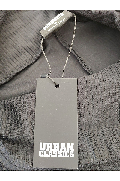 URBAN CLASSICS Černé žebrované zvonové kalhoty s vysokým pasem Vel. S | URBAN CLASSICS | obrázek 5