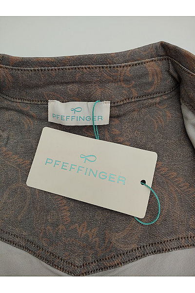 PFEFFINGER Dámská hnědá vzorovaná košile s dlouhým rukávem Vel. DE 38 | PFEFFINGER | obrázek 5