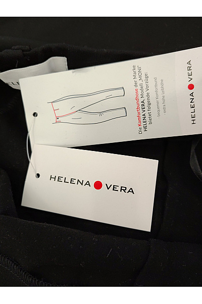HELENA VERA Černé elegantní společenské kalhoty rovné Velikost DE 48 | HELENA VERA | obrázek 5