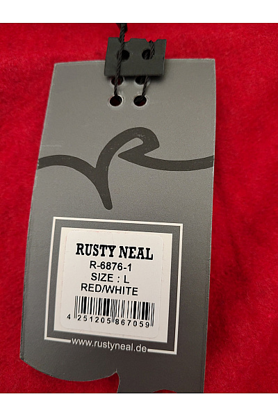 RUSTY NEAL Červená pánská varsity mikina s kapucí a potiskem Vel. L | RUSTY NEAL | obrázek 10