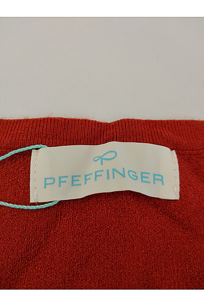 PFEFFINGER Červená dlouhá pletená vesta se zapínáním Vel. EU 42 | PFEFFINGER | obrázek 8