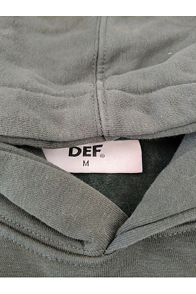 def Pánská bavlněná oversized mikina s kapucí a klokaní kapsou zelená Vel. M | def | obrázek 4