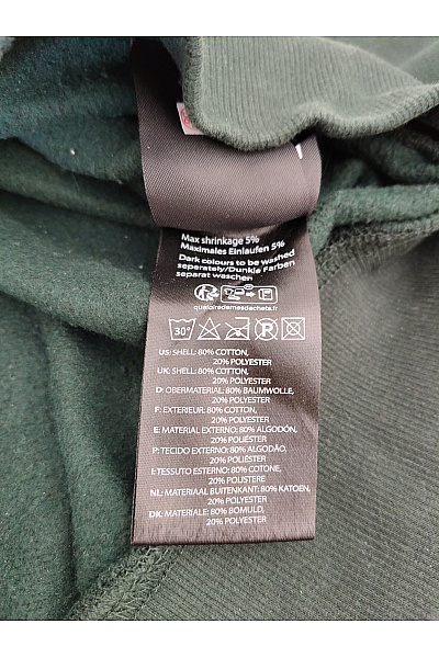 def Pánská bavlněná oversized mikina s kapucí a klokaní kapsou zelená Vel. M | def | obrázek 5