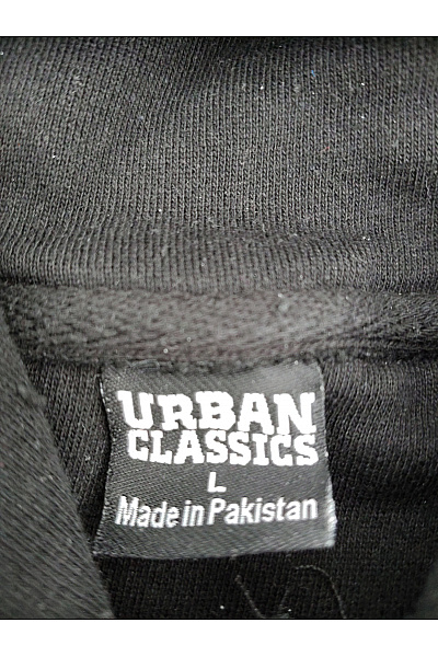 URBAN CLASSICS Pánská černá bavlněná mikina s kapucí a klokaní kapsou Velikost L | URBAN CLASSICS | obrázek 5