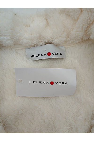 HELENA VERA Bílá chlupatá vesta se zapínáním Vel. DE 40 | HELENA VERA | obrázek 8