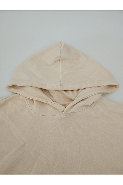 URBAN CLASSICS Béžová bavlněná oversized mikina s kapucí a klokaní kapsou Velikost XL | URBAN CLASSICS | obrázek 6