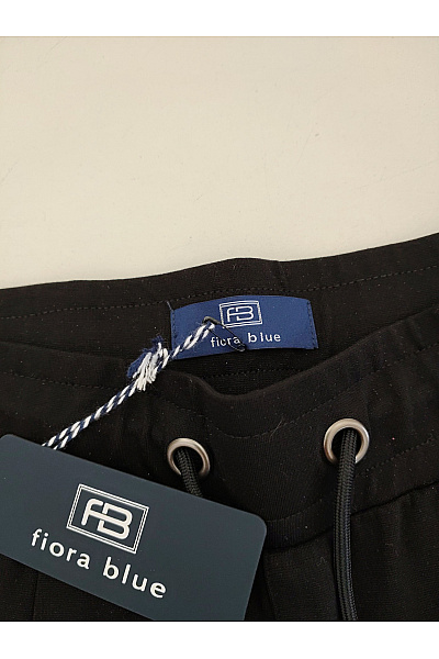fiora blue Černé dámské volnočasové kalhoty s kapsami na zavazování Velikost DE 36 | fiora blue | obrázek 3