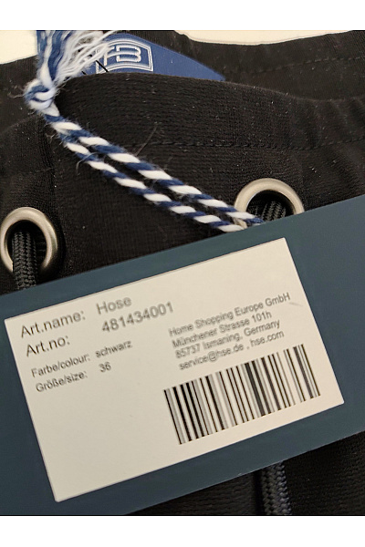 fiora blue Černé dámské volnočasové kalhoty s kapsami na zavazování Velikost DE 36 | fiora blue | obrázek 4