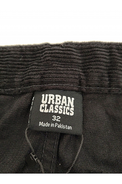 URBAN CLASSICS Černé manšestrové kalhoty s kapsami Velikost 32 | URBAN CLASSICS | obrázek 4