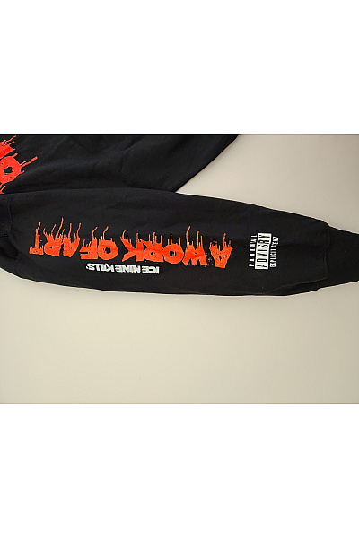 Gildan Černá pánská mikina s kapucí a potiskem streetwear Vel. XXL | Gildan | obrázek 4