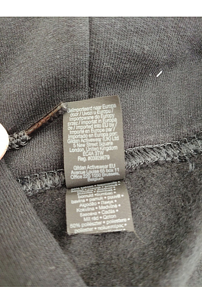 Gildan Černá pánská mikina s kapucí a potiskem streetwear Vel. XXL | Gildan | obrázek 7