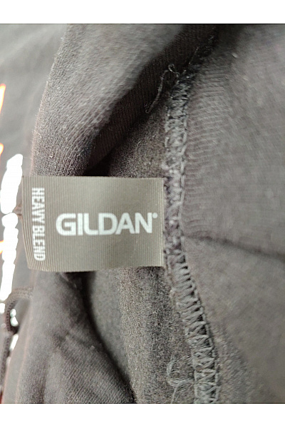 Gildan Černá pánská mikina s kapucí a potiskem streetwear Vel. XXL | Gildan | obrázek 8