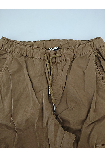URBAN CLASSICS Hnědé bavlněné cargo jogger kalhoty s kapsami Velikost S | URBAN CLASSICS | obrázek 3