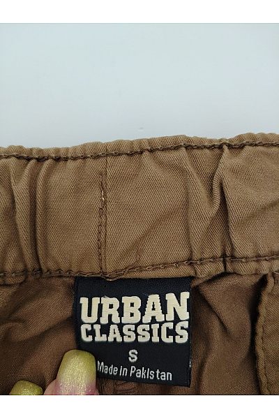 URBAN CLASSICS Hnědé bavlněné cargo jogger kalhoty s kapsami Velikost S | URBAN CLASSICS | obrázek 4