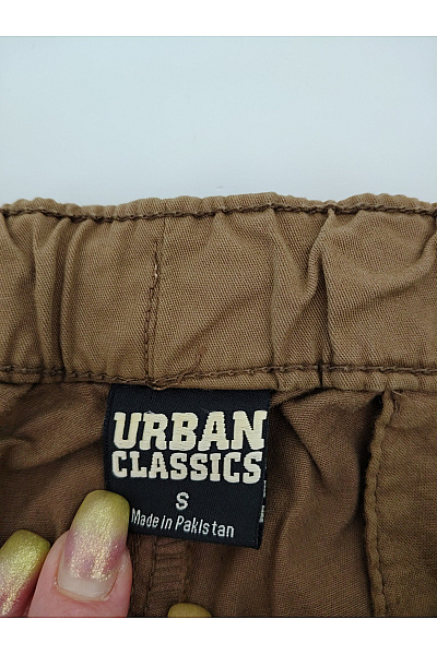 URBAN CLASSICS Hnědé bavlněné cargo jogger kalhoty s kapsami Velikost S | URBAN CLASSICS | obrázek 5