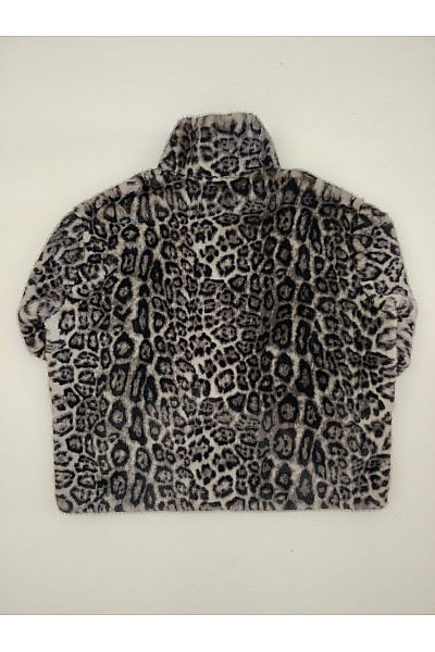 PFEFFINGER Černá zimní bunda s leopardím vzorem oversize Vel. DE 42 | PFEFFINGER | obrázek 6