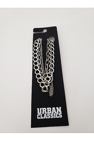 URBAN CLASSICS stříbrný vrstvený řetízkový náhrdelník | URBAN CLASSICS | obrázek 2