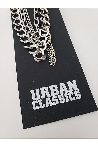 URBAN CLASSICS stříbrný vrstvený řetízkový náhrdelník | URBAN CLASSICS | obrázek 4
