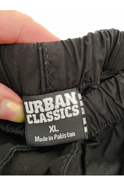 URBAN CLASSICS Černé bavlněné cargo kalhoty s kapsami na stehnech Vel. XL | URBAN CLASSICS | obrázek 7