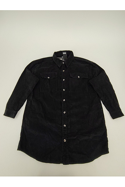 URBAN CLASSICS Černá manšestrová košilová bunda oversize Vel. M | URBAN CLASSICS | obrázek 2