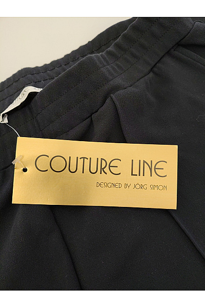 COUTURE LINE Černé elegantní kalhoty s puky a pružným pasem Vel. DE 36 | COUTURE LINE | obrázek 5