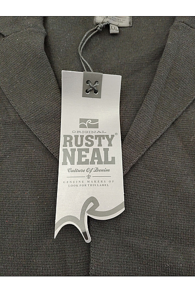 RUSTY NEAL Černá pánská společenská vesta bez rukávů se zapínáním Velikost XXL | RUSTY NEAL | obrázek 5